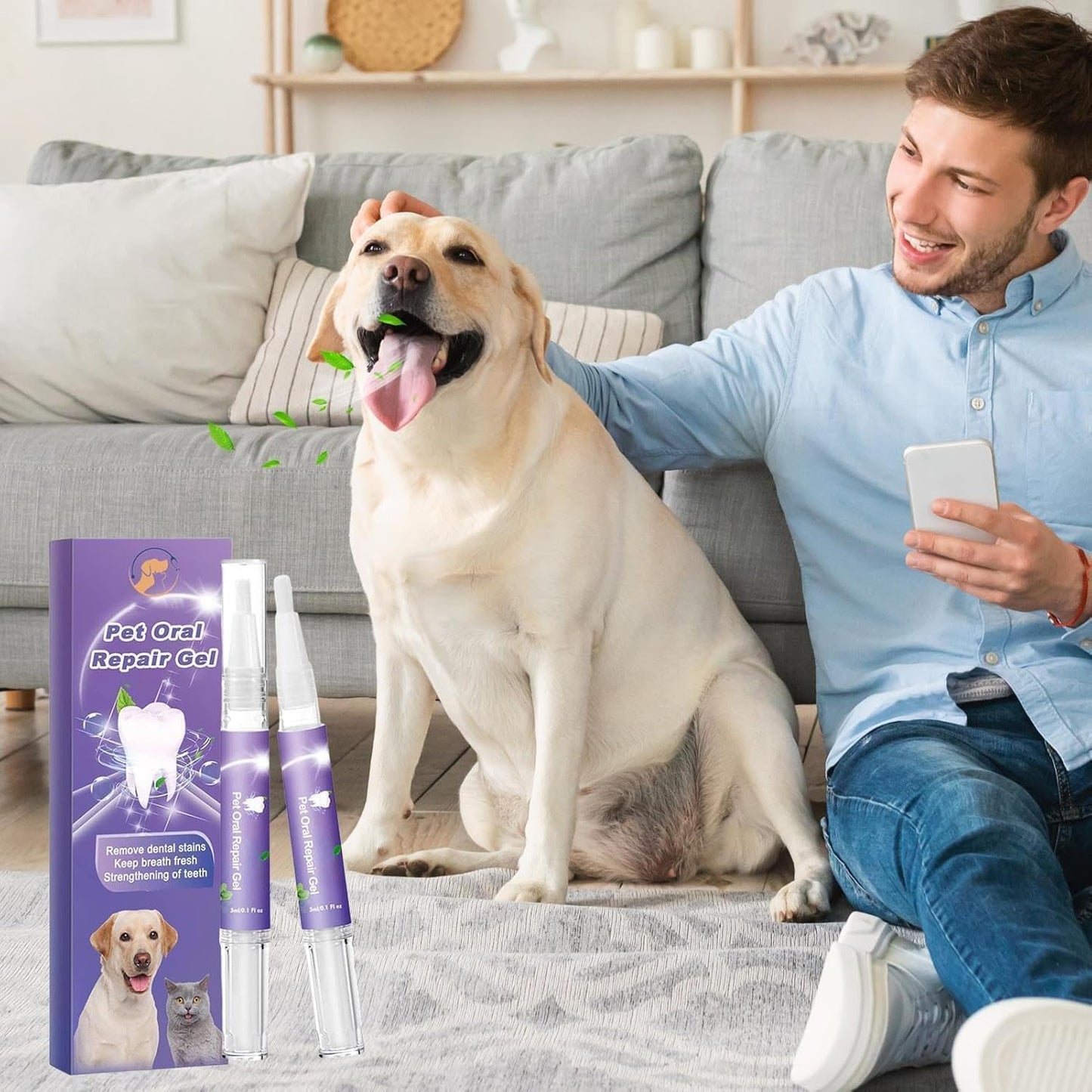 (1+1 Gratis) Oralglow – ¡Para dientes sanos y aliento fresco para tu mascota!